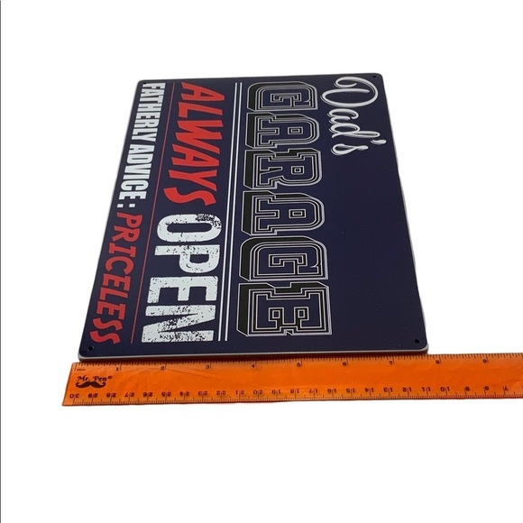 Metal Sign Garage Rules Nostalgic Vintage Style Wall Plaque Decoration 12 x 8 in - Picture 3 of 7